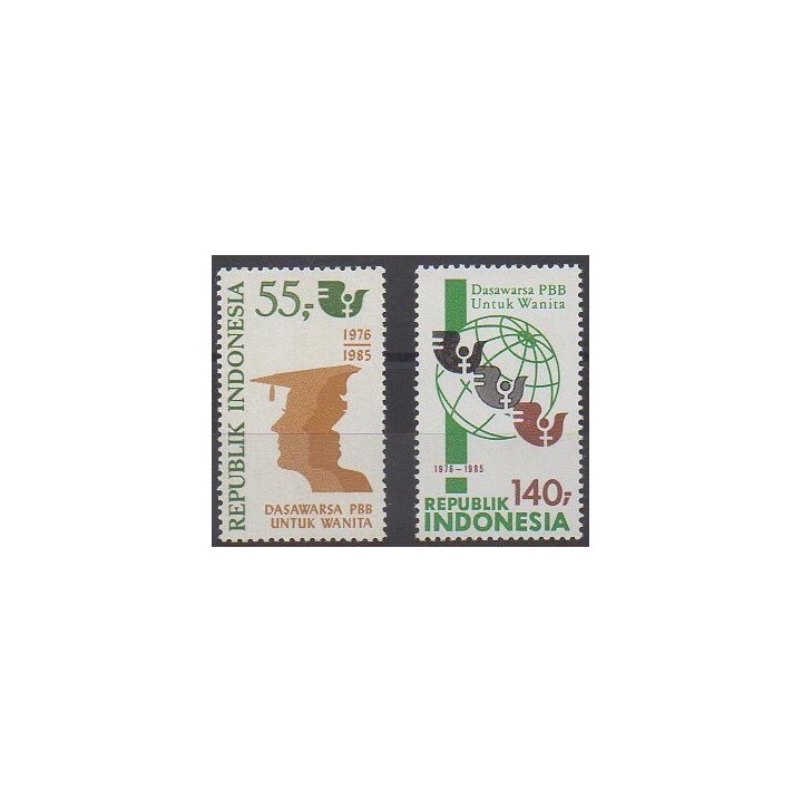 Buy this set of stamps of Indonesia of the year 1985 (Nb 1061/1062).