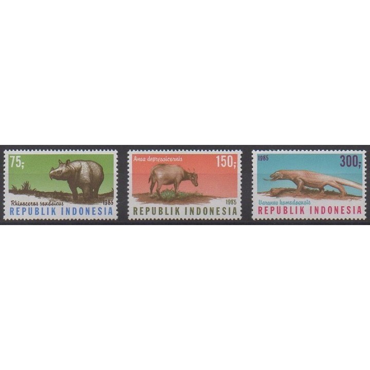 Acheter cette série de timbres d'Indonésie de l'année 1985 (No 1075/1077).