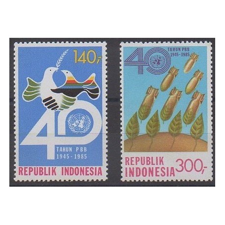 Indonésie - 1985 - No 1073/1074 - Nations unies