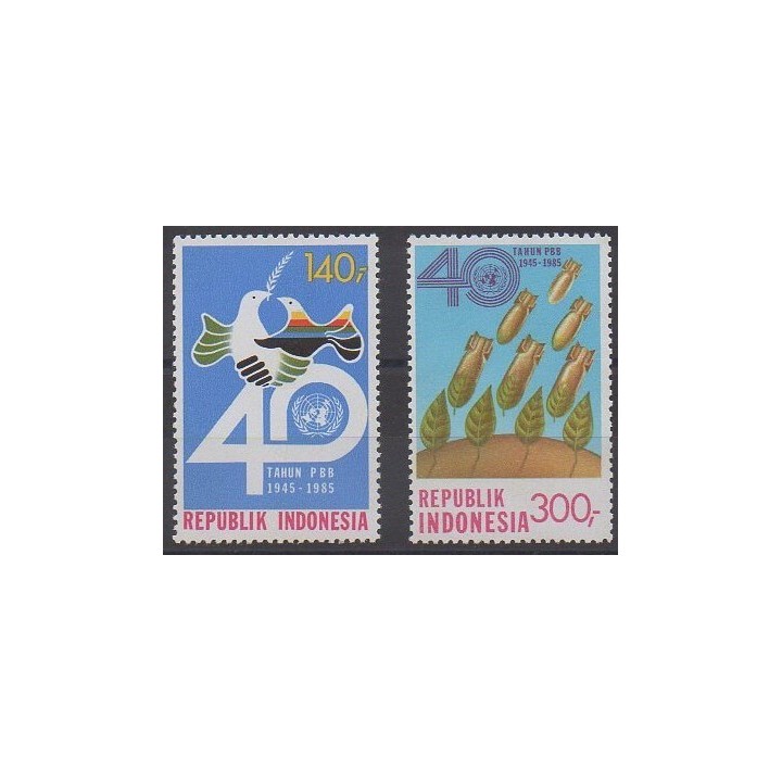 Acheter cette série de timbres d'Indonésie de l'année 1985 (No 1073/1074).