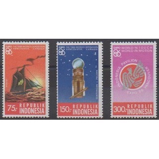 Acheter ces timbres d'Indonésie de l'année 1986 (No 1086/1088).
