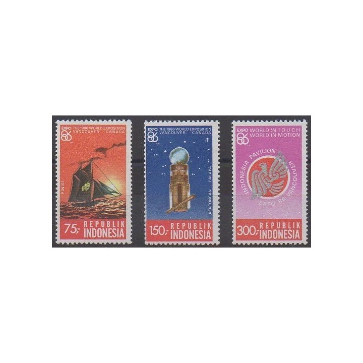 Acheter ces timbres d'Indonésie de l'année 1986 (No 1086/1088).