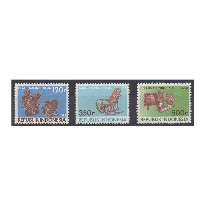 Buy this set of stamps of Indonesia of the year 1988 (Nb 1137/1139).