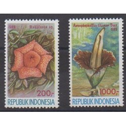Indonésie - 1989 - No 1171/1172 - Fleurs
