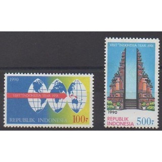 Buy this set of stamps of Indonesia of the year 1990 (Nb 1222/1223).