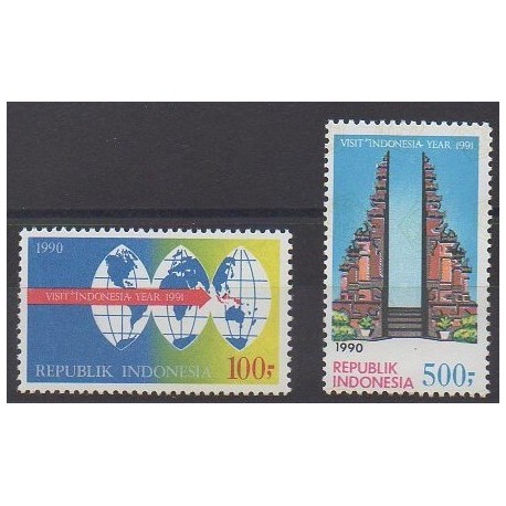 Indonésie - 1990 - No 1222/1223 - Tourisme