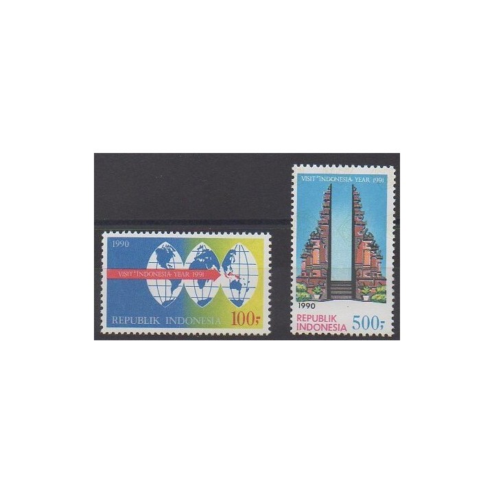 Buy this set of stamps of Indonesia of the year 1990 (Nb 1222/1223).