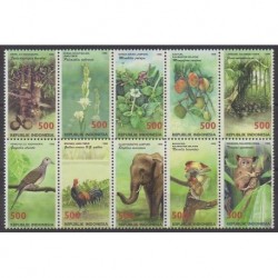 Indonésie - 1998 - No 1633/1642 - Flore - Animaux