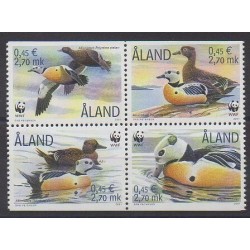 Aland - 2001 - Nb 183/186 - Birds - Endangered species - WWF