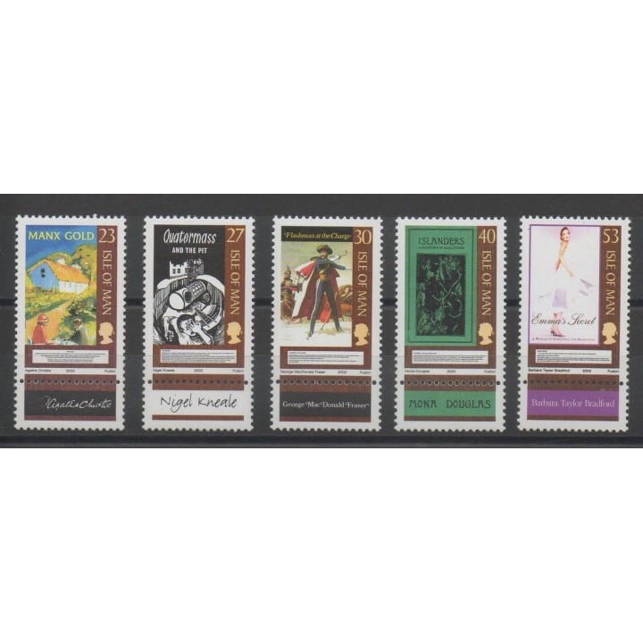 Timbres - Man (Ile de) - 2003 - No 1092/1096 - Littérature