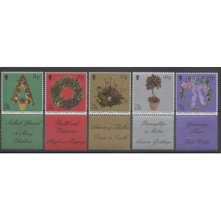 Timbres - Man (Ile de) - 2001 - No 988/992 - Noël
