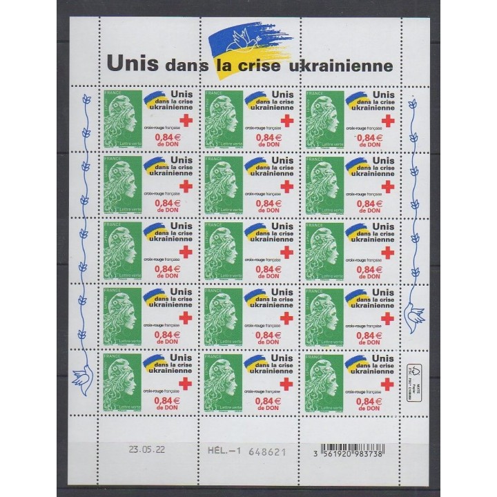 Buy this souvenir sheet  of France of the year 2022 (Nb F69 - Crise ukrainienne).