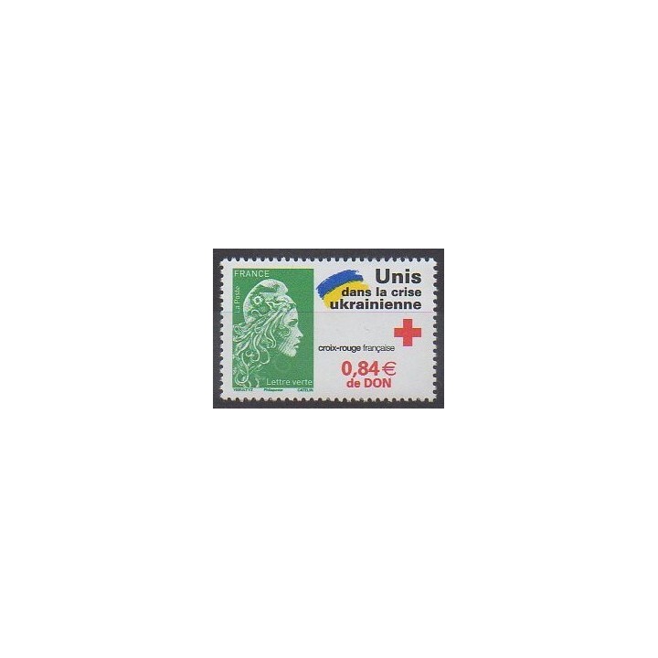 Buy this stamp of France of the year 2022 (Unis dans la crise ukrainienne).