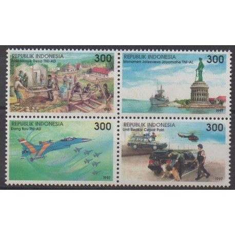 Indonesia - 1997 - Nb 1544/1547 - Military history