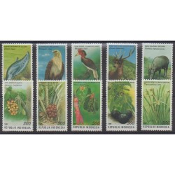 Indonesia - 1997 - Nb 1549/1558 - Animals - Flora