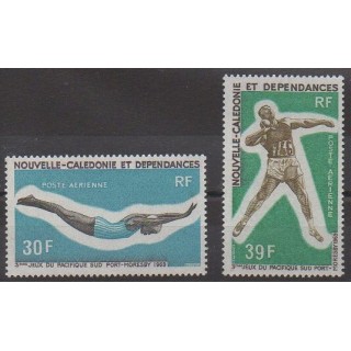 Acheter ces timbres de Nouvelle-Calédonie de l'année 1969 (No PA106/PA107).