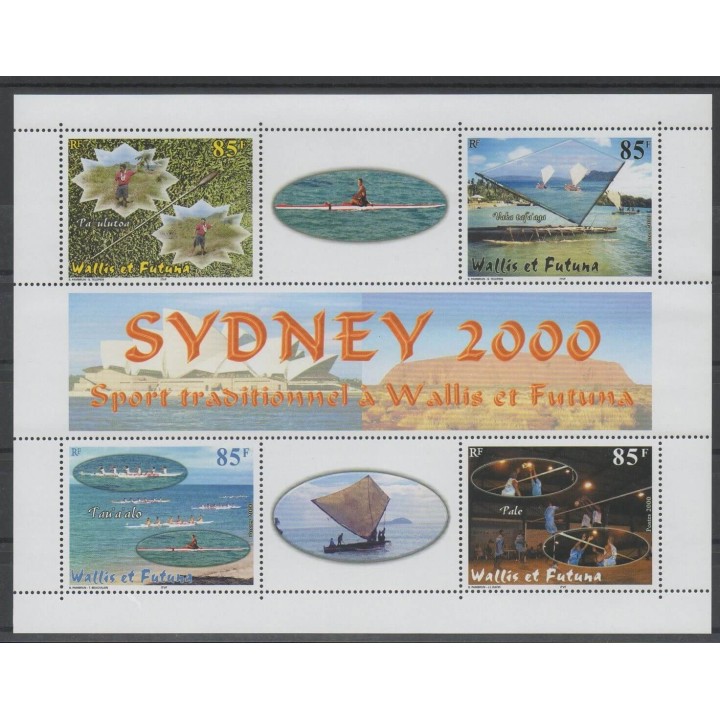 Timbres - Wallis et Futuna - Blocs et feuillets - 2000 - No BF 9 - sports divers