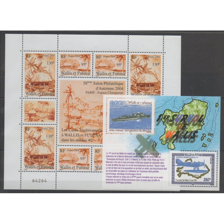 Stamps  - Wallis and Futuna - Complete year - 2004 - Nb 614/627 - BF 14/BF 18