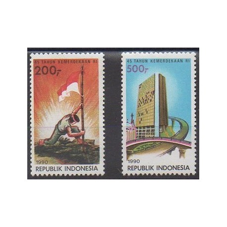Indonesia - 1990 - Nb 1230/1231 - Various Historics Themes