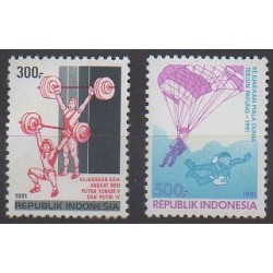 Indonésie - 1991 - No 1264/1265 - Sports divers