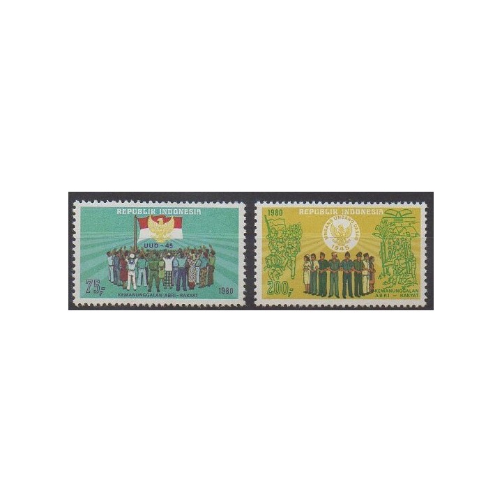 Acheter cette série de timbres d'Indonésie de l'année 1980 (No 893/894).