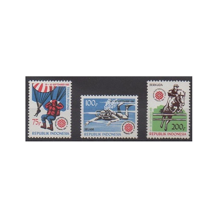 Buy this set of stamps of Indonesia of the year 1981 (Nb 922/924).