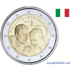 2 euro commémorative - Italie - 2022 - 30 ans de la mort des juges Giovanni Falcone et Paolo Borsellino - UNC