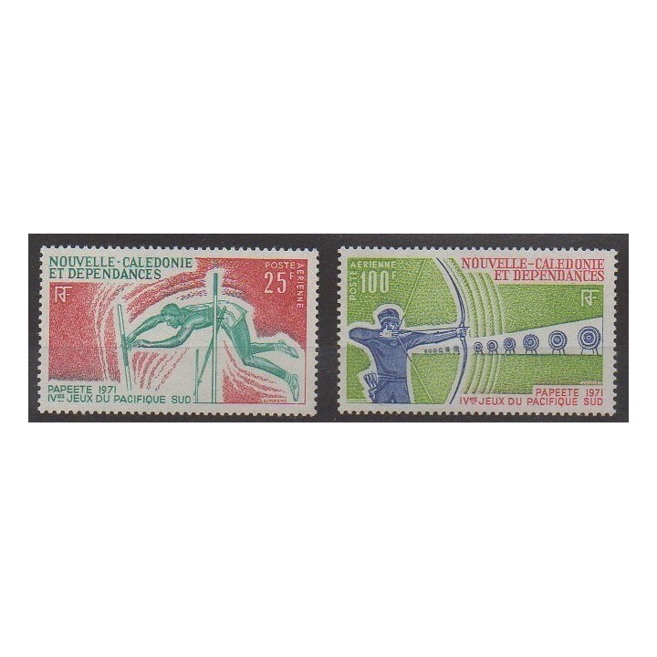 Acheter ces timbres de Nouvelle-Calédonie de l'année 1971 (No PA122/PA123).
