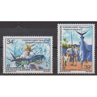Acheter ces timbres de Nouvelle-Calédonie de l'année 1980 (No PA202/PA203).