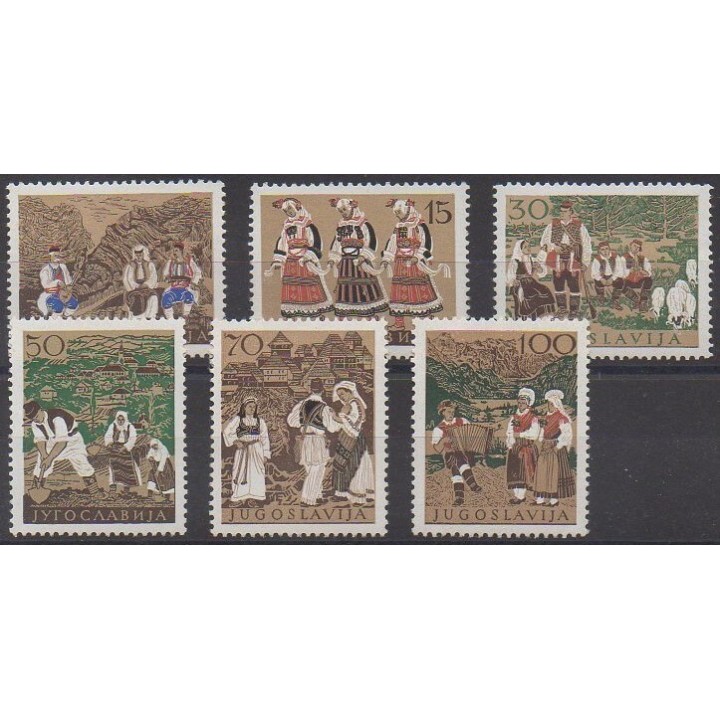 Buy this set of stamps of Yugoslavia of the year 1957 (Nb 730/735).