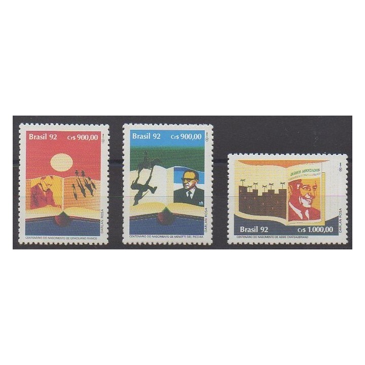 Acheter cette série de timbres du Brésil de l'année 1992 (No 2098/2100).