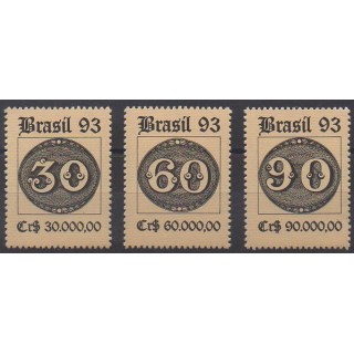 Acheter cette série de timbres du Brésil de l'année 1993 (No 2116/2118).