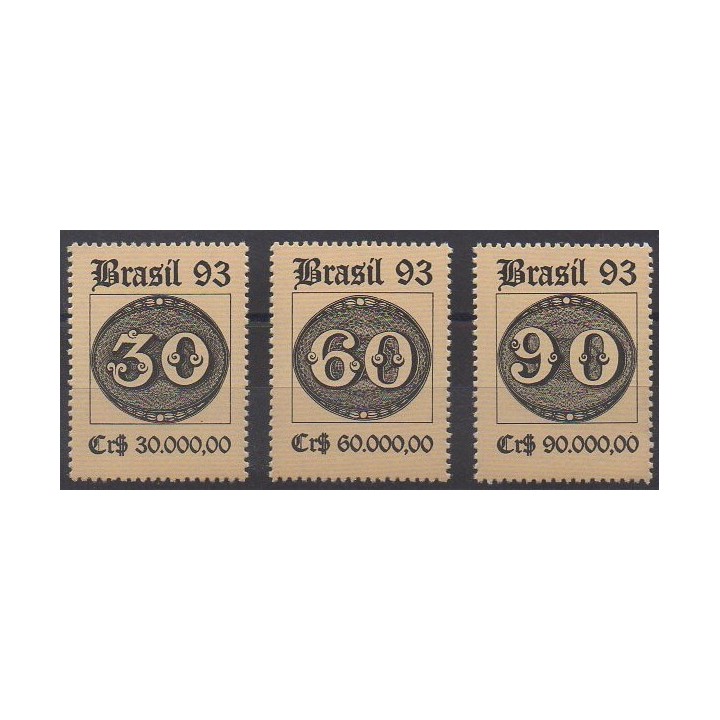 Acheter cette série de timbres du Brésil de l'année 1993 (No 2116/2118).