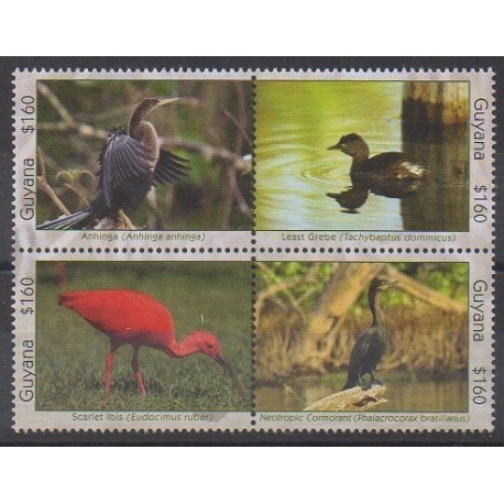 Guyana - 2012 - No 6218/6221 - Oiseaux