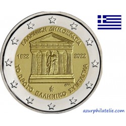 2 euro commémorative - - 2022 - 200th anniversary of the first Greek constitution - UNC