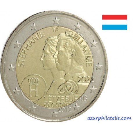 2 euro commémorative - Luxembourg - 2022 - 10 ans du mariage du Grand-Duc Guillaume et de Stéphanie - UNC