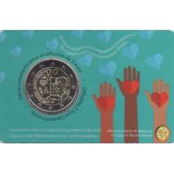 2 euro commémorative - Belgium - 2022 - For care during the covid pandemic - Coincard