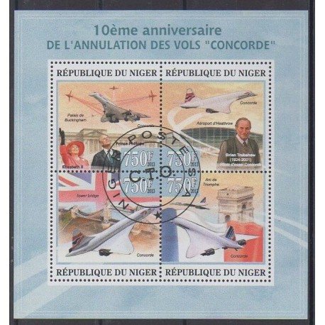 Niger - 2013 - No 1849/1852 - Aviation - Oblitérés