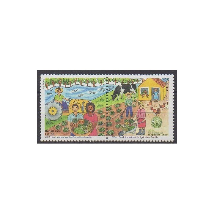 Buy these stamps of Brazil of the year 2014 (Nb 3330/3331).