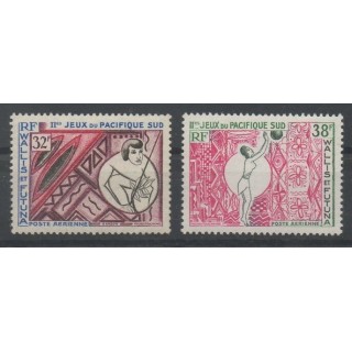 Timbres - Wallis et Futuna - Poste aérienne - 1966 - No PA 29/PA 30 - sports divers