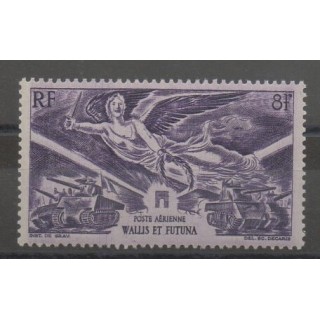 Timbres - Wallis et Futuna - Poste aérienne - 1946 - No PA 4 - Seconde Guerre mondiale