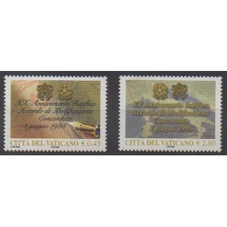 Acheter cette série de timbres du Vatican de l'année 2005 (No 1368/1369).