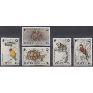 Acheter cette série de timbres de l'île de Jersey de l'année 1988 (No 436/440).