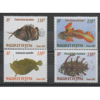 Timbres - Wallis et Futuna  - 2002 - No 583/586 - poissons