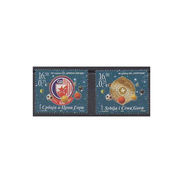 Acheter cette série de timbres de Yougoslavie (Serbie et Monténégro) de l'année 2005 (No 3110/3111).