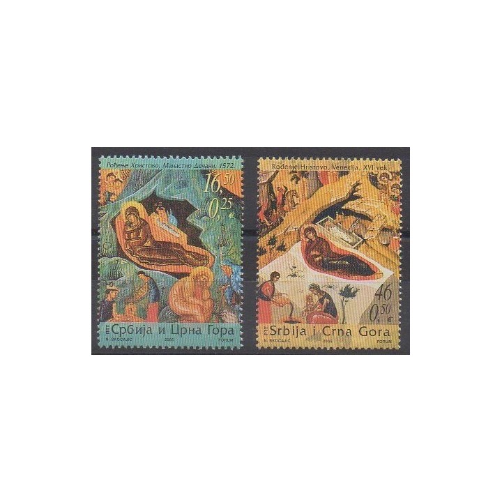 Buy this set of stamps of Yugoslavia (Serbia and Montenegro) of the year 2005 (Nb 3131/3132).