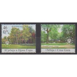 Yougoslavie (Serbie et Monténégro) - 2006 - No 3164/3165 - Parcs et jardins