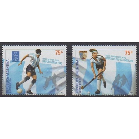 Argentina - 2003 - Nb 2377/2378 - Soccer World Cup - Various sports