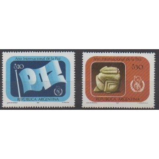 Acheter cette série de timbres d'Argentine de l'année 1987 (No 1564/1565).
