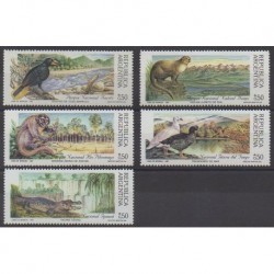Argentina - 1987 - Nb 1611/1615 - Animals - Parks and gardens